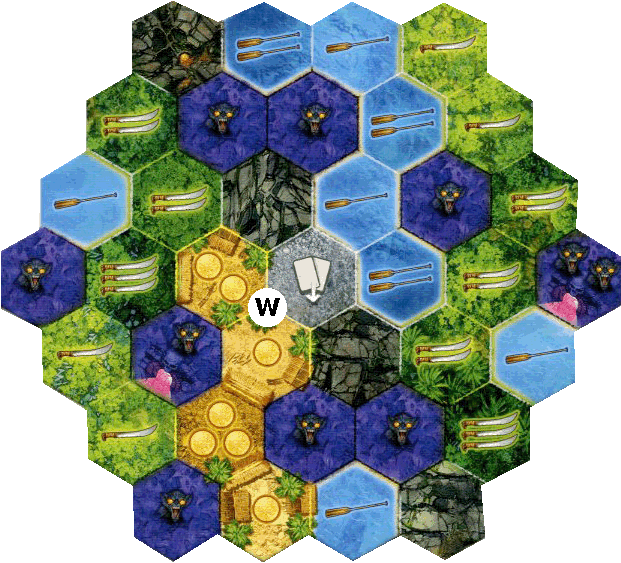 Quest for El Dorado - Map Tile List - BoardGameHelpers.com