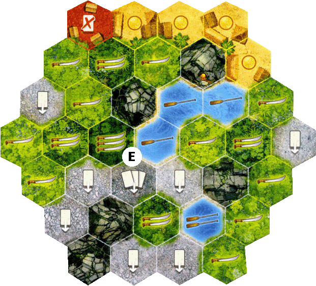 Quest for El Dorado - Map Tile List - BoardGameHelpers.com