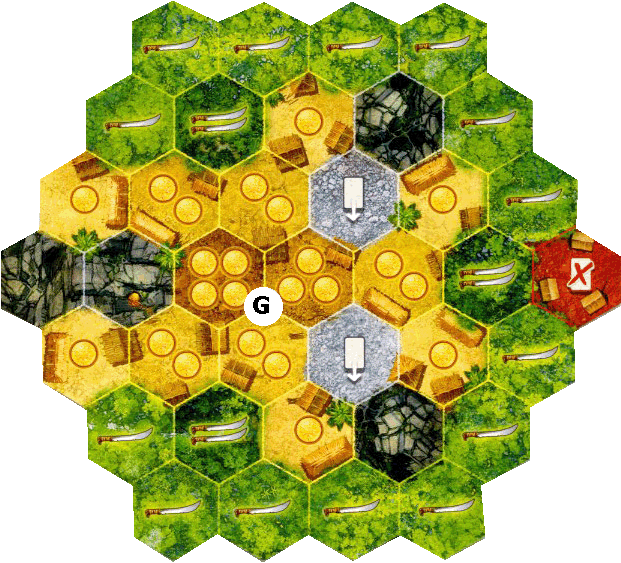 Quest for El Dorado - Map Tile List - BoardGameHelpers.com