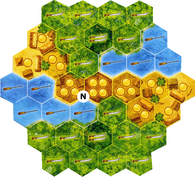 Quest for El Dorado - Map Tile List - BoardGameHelpers.com